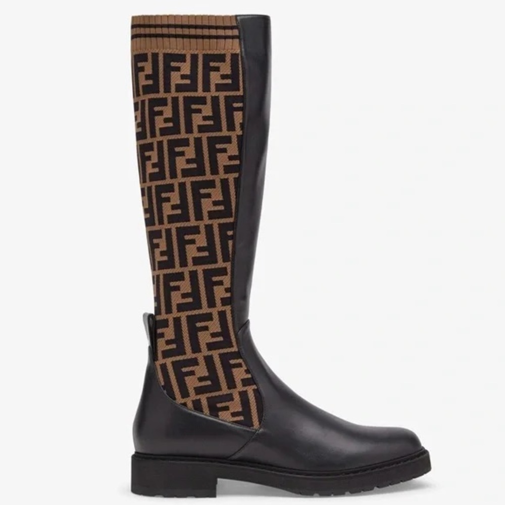 FENDI Rockoko FF logo boots *Authentic*
